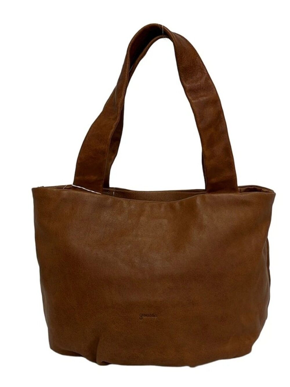 genten Brown Leather Handbag